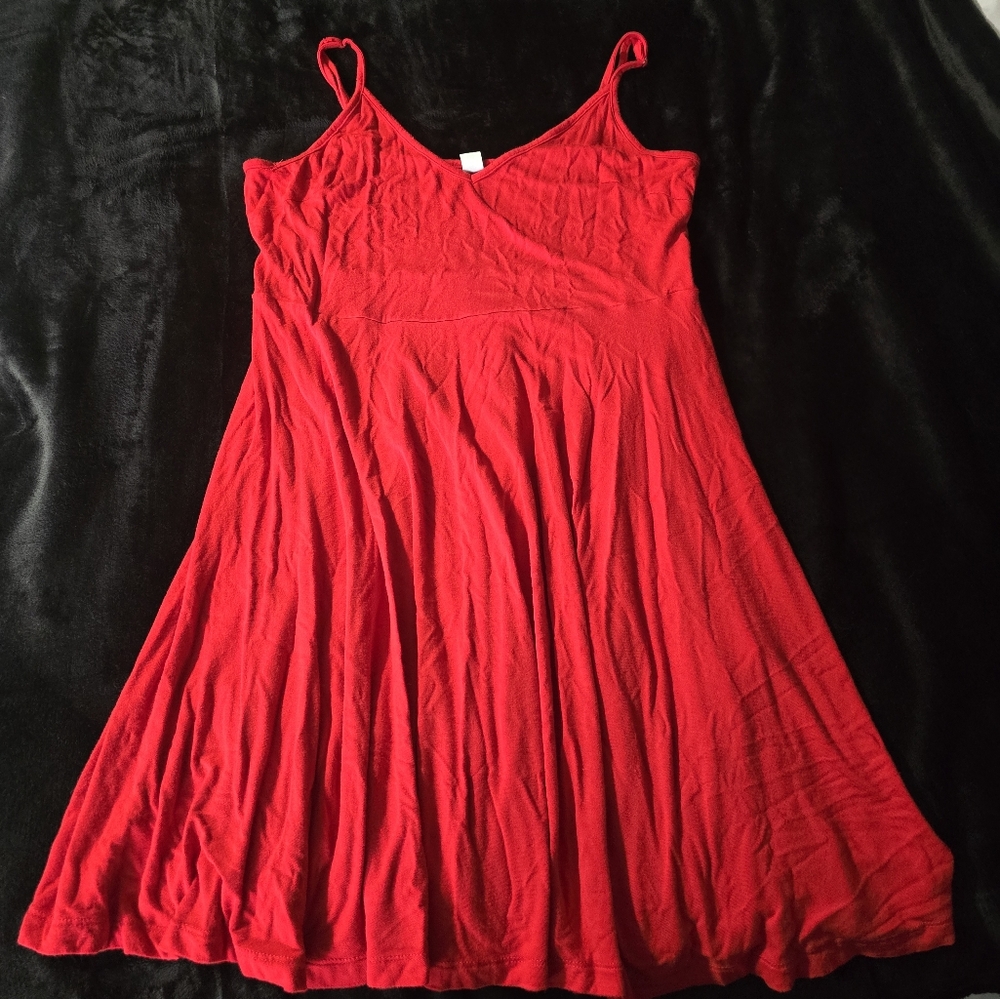 Red mini dress